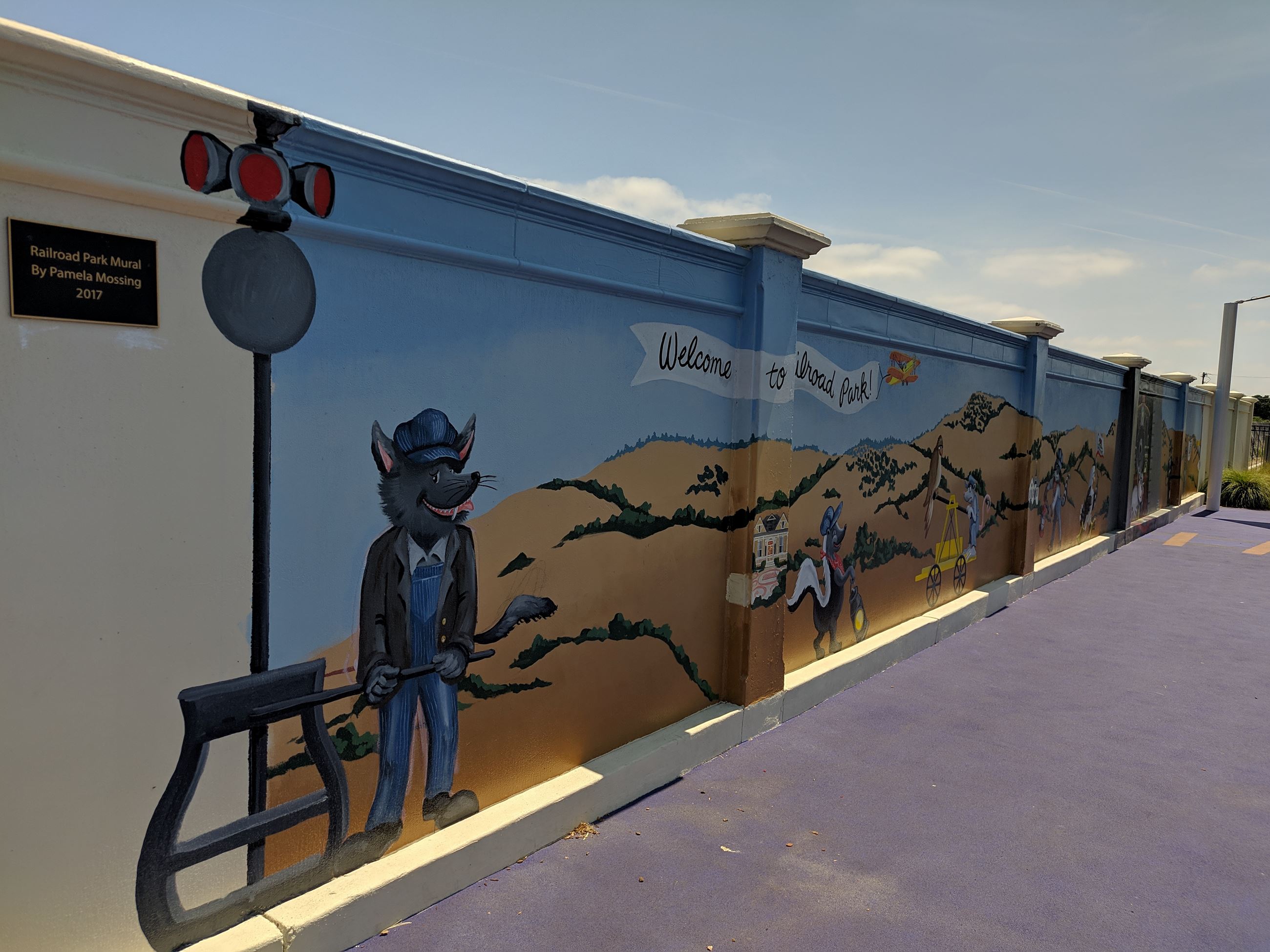 Railroad Park Mural by Pam Mossing at Railroad Park in Downtown