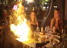 Fire Side Table Dining Out in Morgan Hill