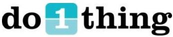 do 1 thing graphic icon for Do 1 Thing Campaign