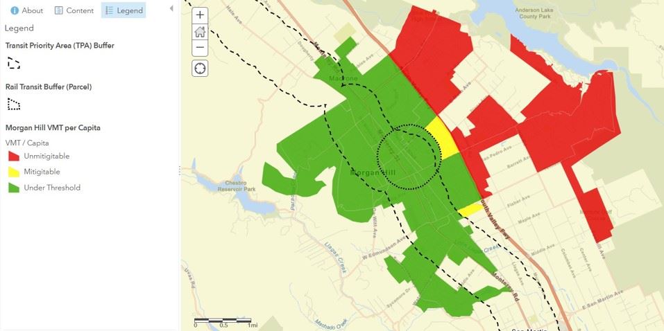 VMT per Capita (Morgan Hill Threshold) Map