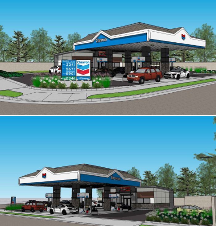 Chevron Gas Station Project Rendering